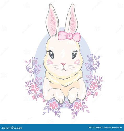 Cute Rabbit Illustration Stock Vector Illustration Of Cool 115131815