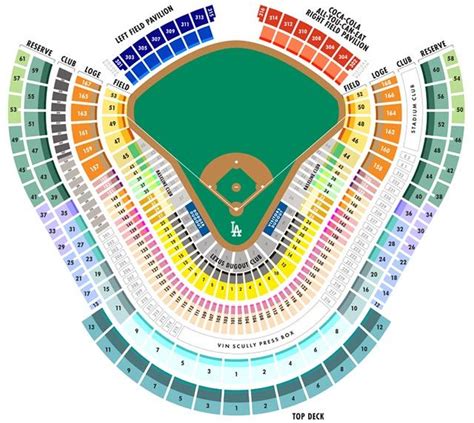 Seating Chart Dodger Stadium Seating Chart Dodger Stadium Dodgers