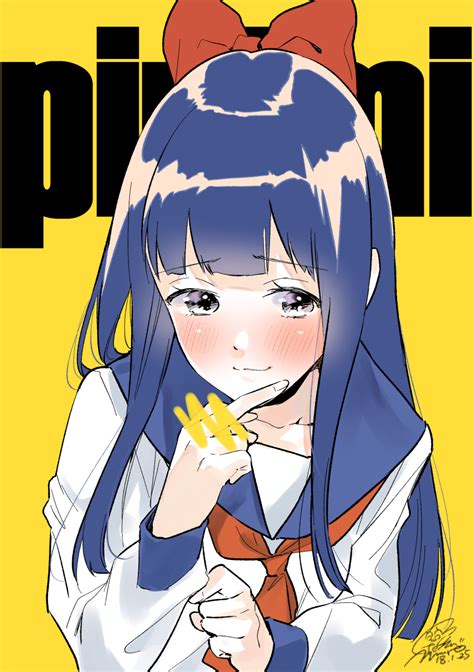 Geshumaro Pipimi Poptepipic Absurdres Highres 1girl Blue Hair