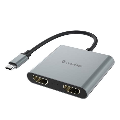 Wavlink Usb C To Dual 4k Hdmi Mst Adapter Thunderbolt 3 Compatible