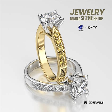 Jewelry 3d Rendering Scene Setup For Cinema 4d With V Ray 3djewels