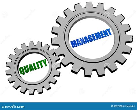Quality Management In Silver Grey Gears Stock Illustration Image