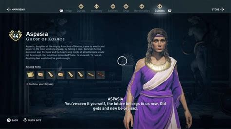 Assassin S Creed Odyssey Aspasia The Leader Of The Cult Of Kosmos My