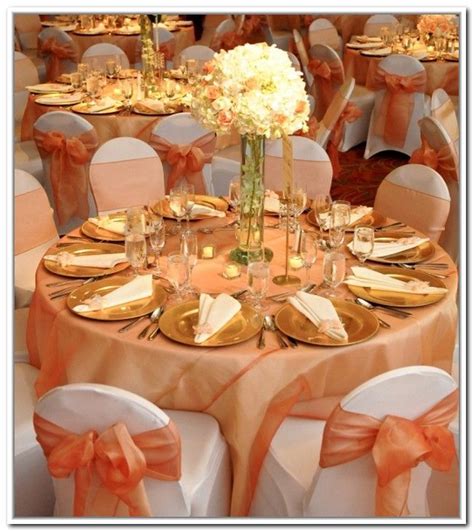 Peach And Gold Wedding Decorations Peach And Gold