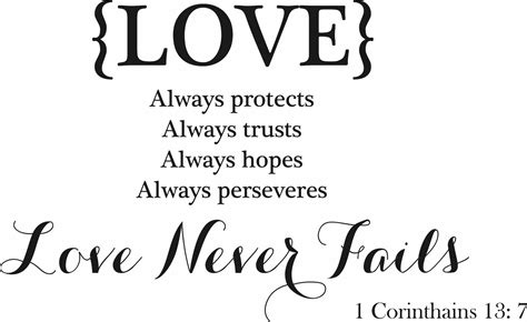 Love Never Fails Corinthians Quote The Walls