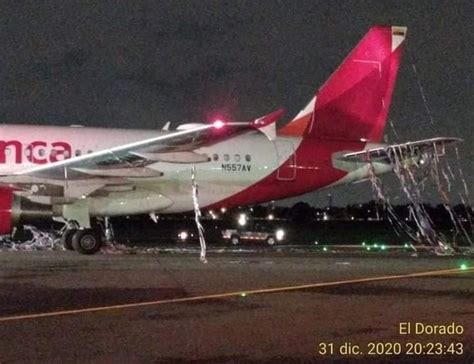 Incident Airbus A319 Avianca à Bogota Médias Aeroweb