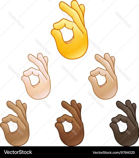Ok Hand Sign Emoji Royalty Free Vector Image Vectorstock