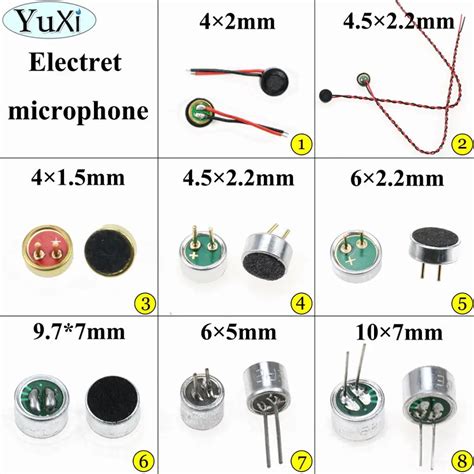 Yuxi Electret Condenser Microphone Mic Capsule 2pin 4x2mm 4x1 5mm 4 5 2