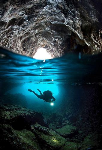 Cave Diving In Agia Kyriaki Trikeri Magnisia Greece By Nicholas