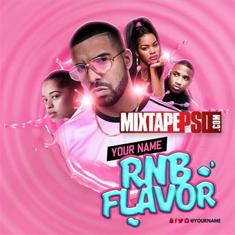 mixtape cover template rnb flavor graphic design mixtapepsds