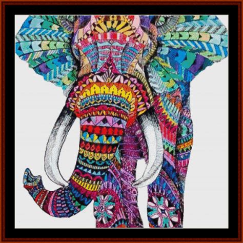 Something new on sale every day! Elephant Mandala V - cross stitch pattern by Cross Stitch ...