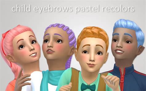 Child Eyebrow Pastel Recolorsall Child Eyebrows Recolored In 15 Colors