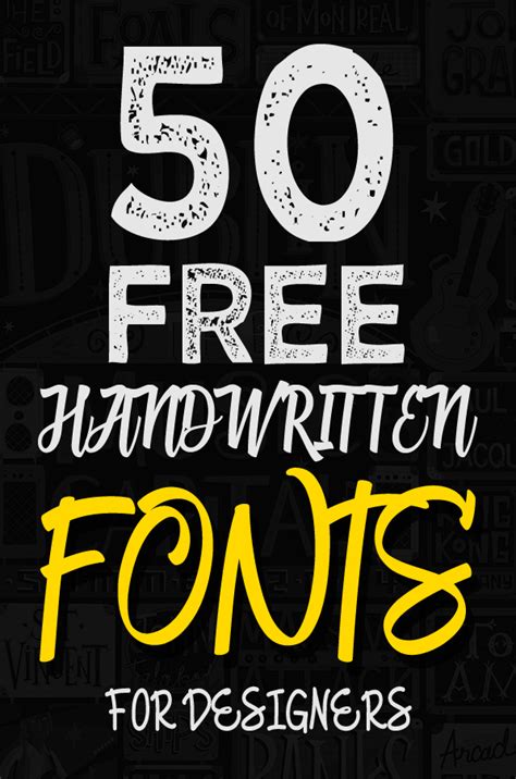 50 Free Handwritten Fonts Fonts Graphic Design Junction