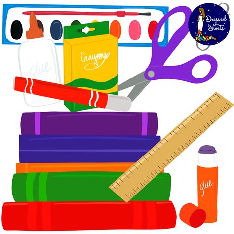 Back To School Supplies Clip Art Made By Teachers