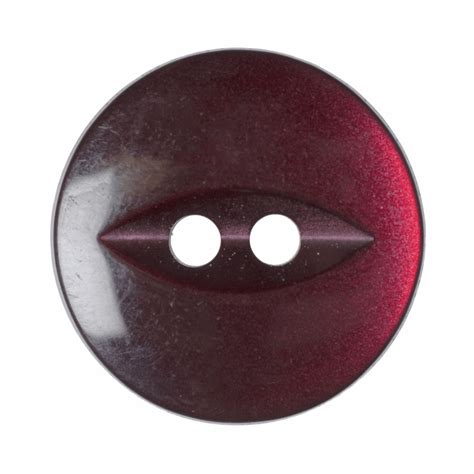 Polyester Fish Eye Button 26 Lignes16mm Burgundy Trimits Loose