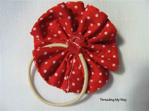 Threading My Way Flower Hair Tie