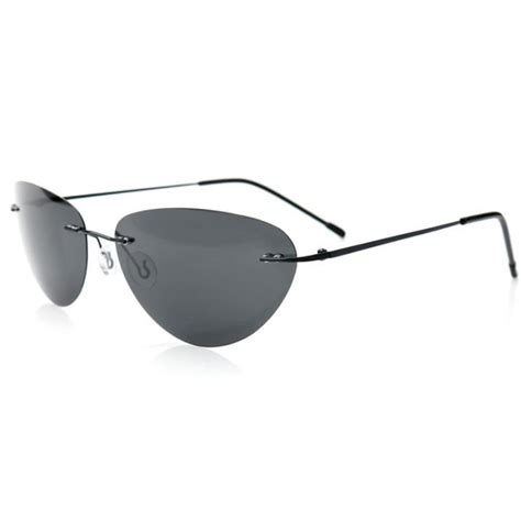 （new Stylepolarized Ultralight 2023 Fashion Cool Pilot The Matrix Neo Sunglasses Rimless Men