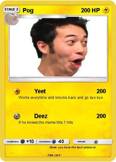 Pokémon Pog 49 49 Yeet My Pokemon Card