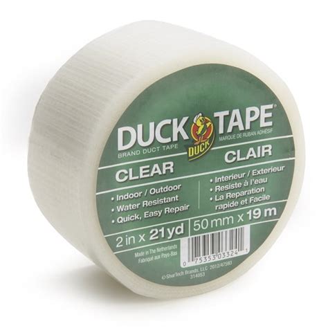 Clear Duck Brand Duct Tape 2 Inch X 21 Yds