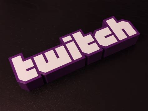 3d Twitch Logo Multicoloured No Mmu Required Snap Fit By Wafflecart
