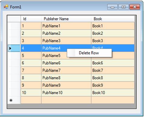 Datagridview C Exception When Retrieving Rows From A Datagrid In Riset