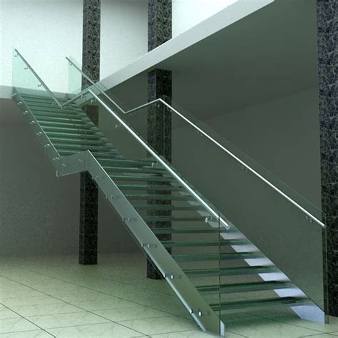 See more ideas about stainless steel railing, steel railing, glass railing. China Commercial Staircase with Stainless Steel Stringer Tempered Glass Tread - China Glass ...