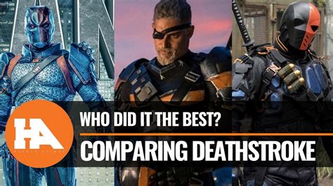 Comparing Every Live Action Deathstroke Suit Youtube