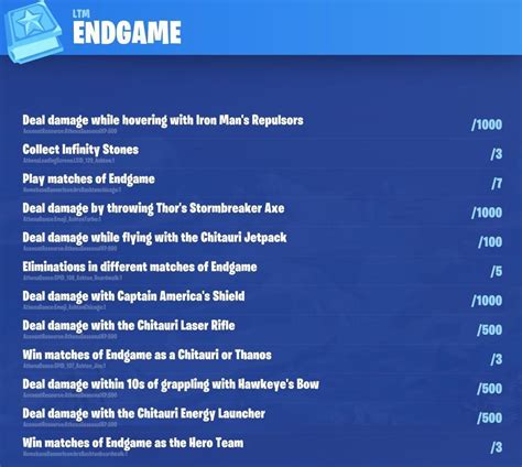 Fortnite Battle Royale Endgame Ltm Challenges And How To Complete Them