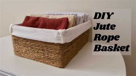 Diy Jute Rope Basket Easy And Made From A Shoe Box Youtube
