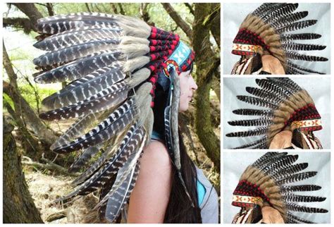 turkey feather native american headdress coiffe indienne turkey feather indian headdress