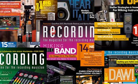 Recording Magazine Recording Subscriptions For Print And Digital