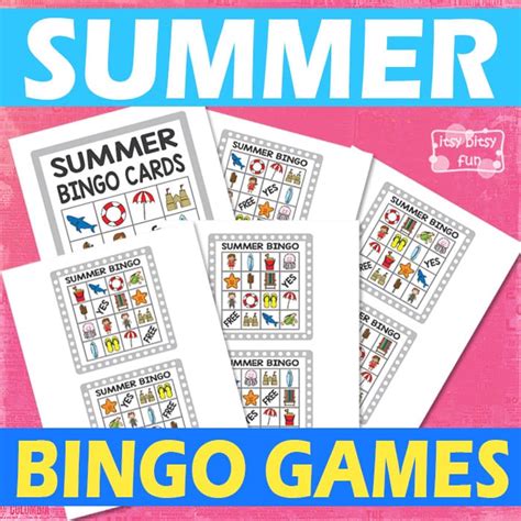 Summer Bingo Game With Free Printables Summer Bingo Printable Game