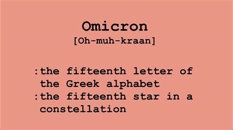 Omicron How To Pronounce Omicron Meaning Of Omicron Youtube