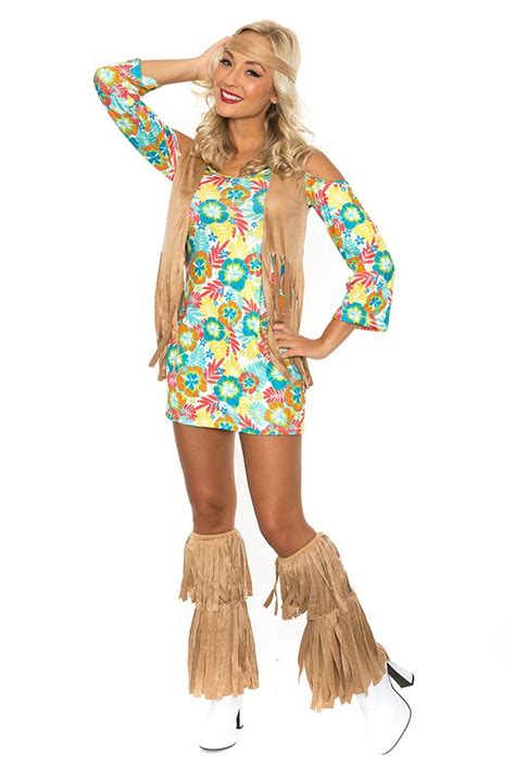 Ladies 70s Hippie Hottie Disco Costume