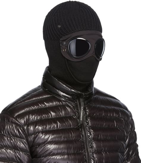 Cp Company For Men Fw23 Collection Ski Mask Black Wool Skiing