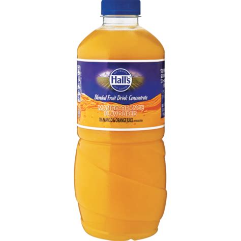 Halls Mango And Orange Flavoured Blended Fruit Drink Concentrate 125l Fruit Concentrates