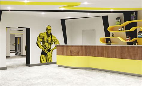 Fitness Club Titan Gym Interior Design And 3d On Behance Gym Ideas