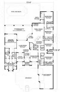 Mediterranean Style House Plan 5 Beds 65 Baths 4087 Sqft Plan 420