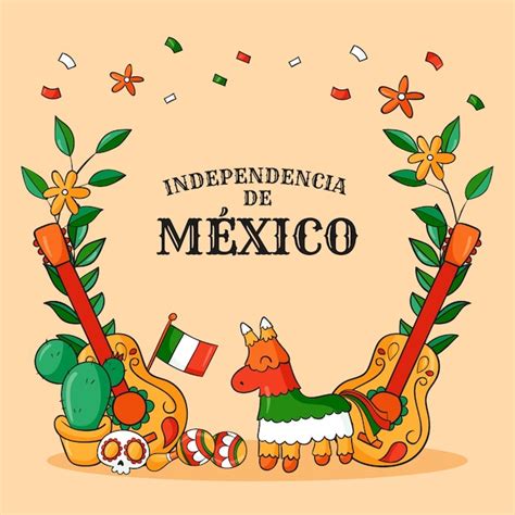 Premium Vector Hand Drawn Mexico Independence Illustration