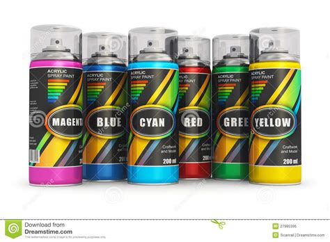Color Spray Paint Cans Stock Illustration Illustration Of