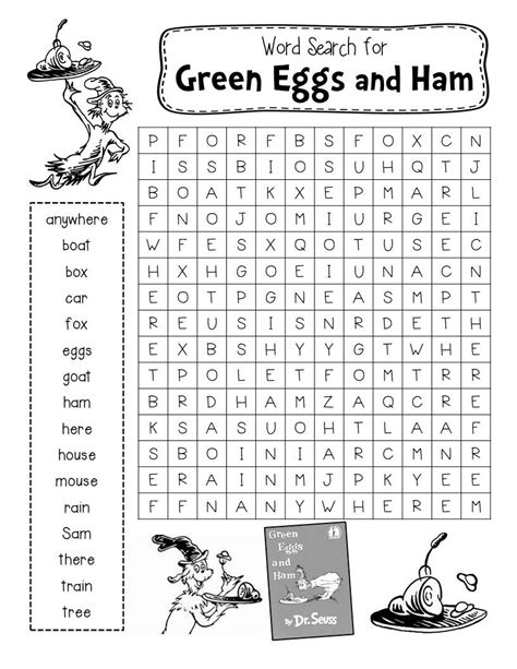 Green Eggs And Ham Word Work Activities Word Work Activities Green