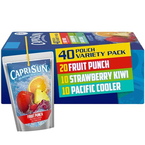 Capri Sun Fruit Punch Strawberry Kiwi And Pacific Cooler Naturally