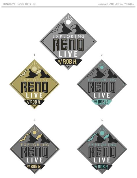 Exploring Reno Live Logo Concepts Logo Concept Design Working