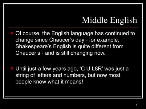 Ppt Reading Middle English Powerpoint Presentation Free Download