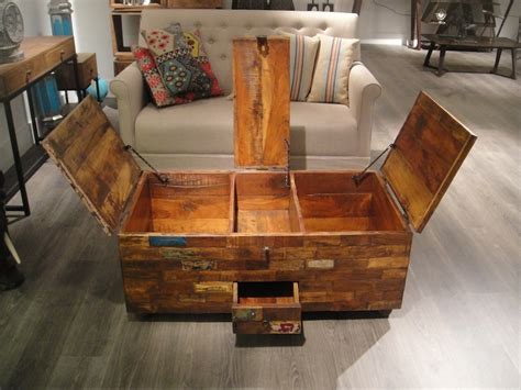 Rustic gray large wooden storage trunk coffee table with two drawers $ 253.14. Square Wood Coffee Tables With Storage | Coffee Table Ideas