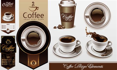 Free Coffee Cup And Coffee House Menu Design Elements Vector TitanUI