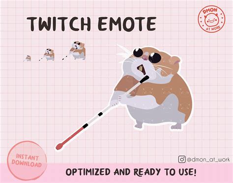 Twitch Emote Reward Blind Hamster Meme Hámster Ciego Meme Discord
