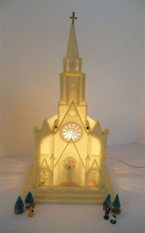 Vintage Christmas Church Lighted By Urbanrenewaldesigns On Etsy