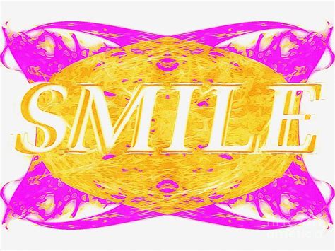 Pink And Yellow Smile Word Art Design Digital Art By Douglas Brown