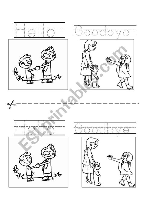 Trace Greeting And Farewell Esl Worksheet By Elara English